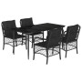 5-piece garden furniture set with black synthetic rattan cushions by , Garden sets - Ref: Foro24-3212099, Price: 468,02 €, Di...