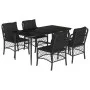 5-piece garden furniture set with black synthetic rattan cushions by , Garden sets - Ref: Foro24-3212099, Price: 526,29 €, Di...