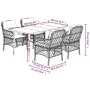 5-piece garden furniture set with black synthetic rattan cushions by , Garden sets - Ref: Foro24-3212099, Price: 526,29 €, Di...