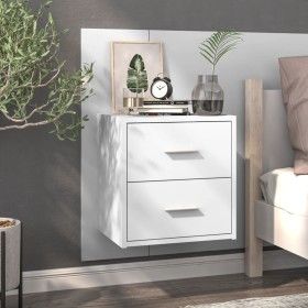 Glossy white wall bedside table by vidaXL, Nightstands - Ref: Foro24-811001, Price: 46,55 €, Discount: %
