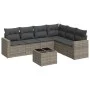 7-piece garden sofa set with gray PE rattan cushions by , Modular outdoor sofas - Ref: Foro24-3251357, Price: 435,47 €, Disco...