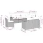 8-teiliges Gartensofa-Set und graue synthetische Rattankissen von , Modulare Sofas für den Außenbereich - Ref: Foro24-3251577...