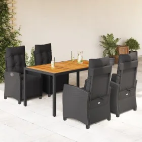 5-piece garden furniture set with black synthetic rattan cushions by , Garden sets - Ref: Foro24-3212908, Price: 807,31 €, Di...