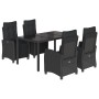 5-teiliges Gartenmöbel-Set mit Kissen synthetisches Rattan schwarz von , Gartensets - Ref: Foro24-3212890, Preis: 680,52 €, R...