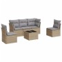 Set Gartensofas mit Kissen 6 Stück synthetisches Rattan beige von , Gartensets - Ref: Foro24-3249198, Preis: 362,19 €, Rabatt: %