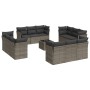 Garden sofa set with cushions 13 pieces gray synthetic rattan by , Garden sets - Ref: Foro24-3249179, Price: 874,64 €, Discou...