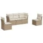 Gartensofa-Set mit Kissen, 5-teilig, beiges synthetisches Rattan von , Gartensets - Ref: Foro24-3249187, Preis: 327,91 €, Rab...