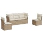 Juego de sofás jardín con cojines 5 pzas ratán sintético beige de , Conjuntos de jardín - Ref: Foro24-3249187, Precio: 321,44...