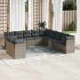 Set mit 11 Gartensofas und Kissen synthetisches Rattangrau von , Gartensets - Ref: Foro24-3249719, Preis: 685,73 €, Rabatt: %