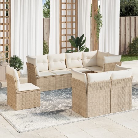 Set Gartensofas mit beigen Kissen 8 Stück PE Rattan von , Gartensets - Ref: Foro24-3249767, Preis: 566,20 €, Rabatt: %