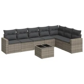 Garden sofa set 8 pieces and gray synthetic rattan cushions by , Modular outdoor sofas - Ref: Foro24-3251397, Price: 488,13 €...