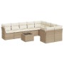 Garden sofa set with beige cushions 10 pieces synthetic rattan by , Garden sets - Ref: Foro24-3250017, Price: 665,55 €, Disco...