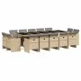 Garden dining set with 15-piece synthetic rattan beige cushions. by , Garden sets - Ref: Foro24-3210696, Price: 1,00 €, Disco...