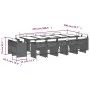 Garden dining set with 15-piece synthetic rattan beige cushions. by , Garden sets - Ref: Foro24-3210696, Price: 1,00 €, Disco...