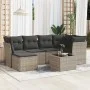 7-piece garden sofa set with gray PE rattan cushions by , Garden sets - Ref: Foro24-3249799, Price: 414,96 €, Discount: %