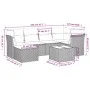 7-piece garden sofa set with gray PE rattan cushions by , Garden sets - Ref: Foro24-3249799, Price: 414,96 €, Discount: %