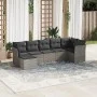 7-piece garden sofa set with gray PE rattan cushions by , Garden sets - Ref: Foro24-3249809, Price: 424,21 €, Discount: %