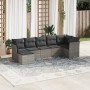 7-teiliges Gartensofa-Set mit grauen PE-Rattan-Kissen von , Gartensets - Ref: Foro24-3249809, Preis: 437,71 €, Rabatt: %
