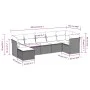 7-piece garden sofa set with gray PE rattan cushions by , Garden sets - Ref: Foro24-3249809, Price: 424,21 €, Discount: %