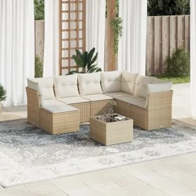 Garden sofa set with beige cushions 8 pcs PE rattan by , Garden sets - Ref: Foro24-3249837, Price: 510,18 €, Discount: %
