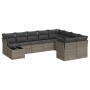 10-piece garden sofa set with gray synthetic rattan cushions by , Garden sets - Ref: Foro24-3250029, Price: 628,84 €, Discoun...