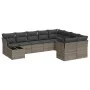 10-piece garden sofa set with gray synthetic rattan cushions by , Garden sets - Ref: Foro24-3250029, Price: 600,56 €, Discoun...