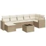 Garden sofa set with beige cushions 8 pcs PE rattan by , Modular outdoor sofas - Ref: Foro24-3251625, Price: 538,39 €, Discou...