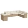 Set Gartensofas mit beigen Kissen 10 Stück synthetisches Rattan von , Gartensets - Ref: Foro24-3249697, Preis: 666,81 €, Raba...