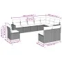 Gartensofa-Set mit beigen Kissen, 10-teilig, synthetisches Rattan von , Modulare Sofas für den Außenbereich - Ref: Foro24-325...