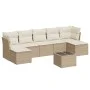 Garden sofa set with beige cushions, 8 pieces, PE rattan. by , Garden sets - Ref: Foro24-3249877, Price: 486,01 €, Discount: %