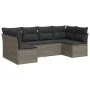 Set de muebles de jardín 6 pzas y cojines ratán sintético gris de , Conjuntos de jardín - Ref: Foro24-3249229, Precio: 358,38...