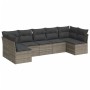 7-piece garden sofa set with gray PE rattan cushions by , Garden sets - Ref: Foro24-3249269, Price: 396,76 €, Discount: %