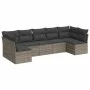 7-piece garden sofa set with gray PE rattan cushions by , Garden sets - Ref: Foro24-3249269, Price: 409,17 €, Discount: %