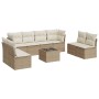 9-piece garden sofa set with beige synthetic rattan cushions by , Garden sets - Ref: Foro24-3249297, Price: 536,08 €, Discoun...