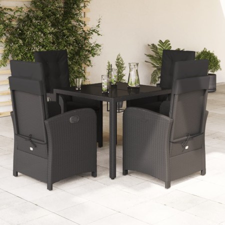 5-teiliges Gartenmöbel-Set mit schwarzen synthetischen Rattankissen von , Gartensets - Ref: Foro24-3212205, Preis: 550,38 €, ...