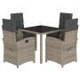 5-piece garden dining set with gray synthetic rattan cushions by , Garden sets - Ref: Foro24-3212213, Price: 517,55 €, Discou...