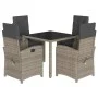 5-piece garden dining set with gray synthetic rattan cushions by , Garden sets - Ref: Foro24-3212213, Price: 577,99 €, Discou...