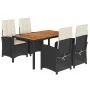 5-piece garden furniture set with black synthetic rattan cushions by , Garden sets - Ref: Foro24-3212224, Price: 622,88 €, Di...