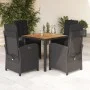 5-teiliges Gartenmöbel-Set mit schwarzen synthetischen Rattankissen von , Gartensets - Ref: Foro24-3212232, Preis: 630,20 €, ...