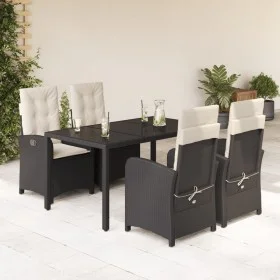 5-teiliges Gartenmöbel-Set mit Kissen synthetisches Rattan schwarz von , Gartensets - Ref: Foro24-3212197, Preis: 609,61 €, R...