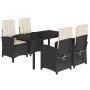 5-teiliges Gartenmöbel-Set mit Kissen synthetisches Rattan schwarz von , Gartensets - Ref: Foro24-3212197, Preis: 585,82 €, R...