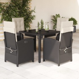 5-piece garden furniture set with black synthetic rattan cushions by , Garden sets - Ref: Foro24-3212195, Price: 523,11 €, Di...