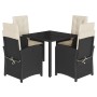 5-teiliges Gartenmöbel-Set mit Kissen synthetisches Rattan schwarz von , Gartensets - Ref: Foro24-3212195, Preis: 523,11 €, R...