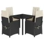 Set de muebles jardín 5 pzas con cojines ratán sintético negro de , Conjuntos de jardín - Ref: Foro24-3212195, Precio: 553,45...