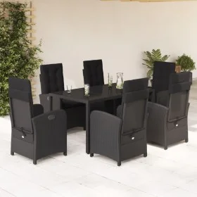 7-piece garden dining set and black synthetic rattan cushions by , Garden sets - Ref: Foro24-3212207, Price: 865,13 €, Discou...