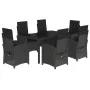 7-piece garden dining set and black synthetic rattan cushions by , Garden sets - Ref: Foro24-3212207, Price: 865,13 €, Discou...