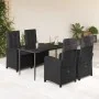 5-piece garden furniture set with black synthetic rattan cushions by , Garden sets - Ref: Foro24-3212314, Price: 595,96 €, Di...