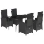 5-piece garden furniture set with black synthetic rattan cushions by , Garden sets - Ref: Foro24-3212314, Price: 595,96 €, Di...