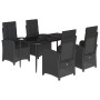 5-teiliges Gartenmöbel-Set mit schwarzen synthetischen Rattankissen von , Gartensets - Ref: Foro24-3212314, Preis: 549,04 €, ...