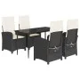 5-teiliges Gartenmöbel-Set mit schwarzen synthetischen Rattankissen von , Gartensets - Ref: Foro24-3212293, Preis: 580,11 €, ...